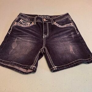 blue jean shorts